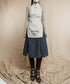 Double Zipper Plaid Pleated Skirt